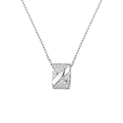 [Love More]LIENS EVIDENCE DIAMOND PAVED NECKLACE