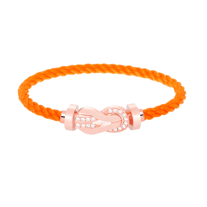 [Love More]CHANCE LARGE 8 FIGURE BUCKLE HALF DIAMOND BRACELET ROSE GOLD