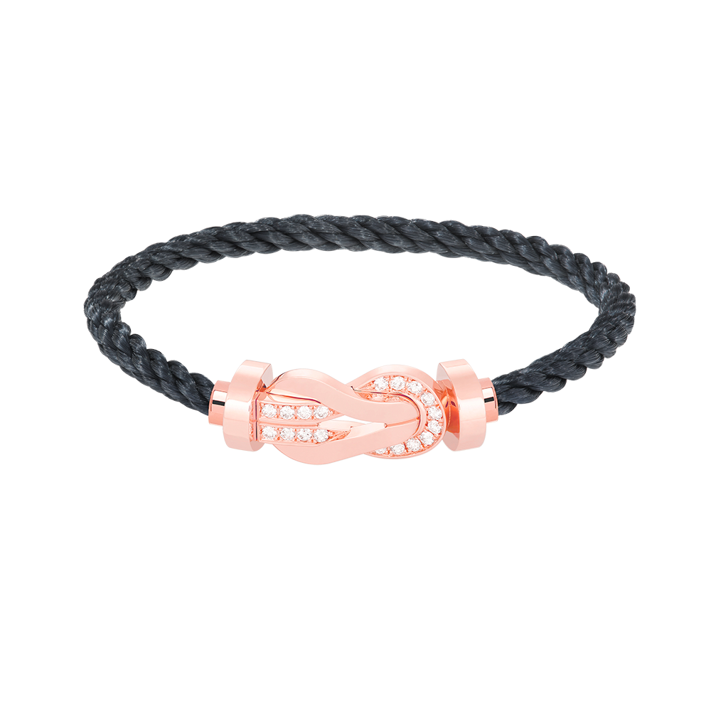 [Love More]CHANCE LARGE 8 FIGURE BUCKLE HALF DIAMOND BRACELET ROSE GOLD