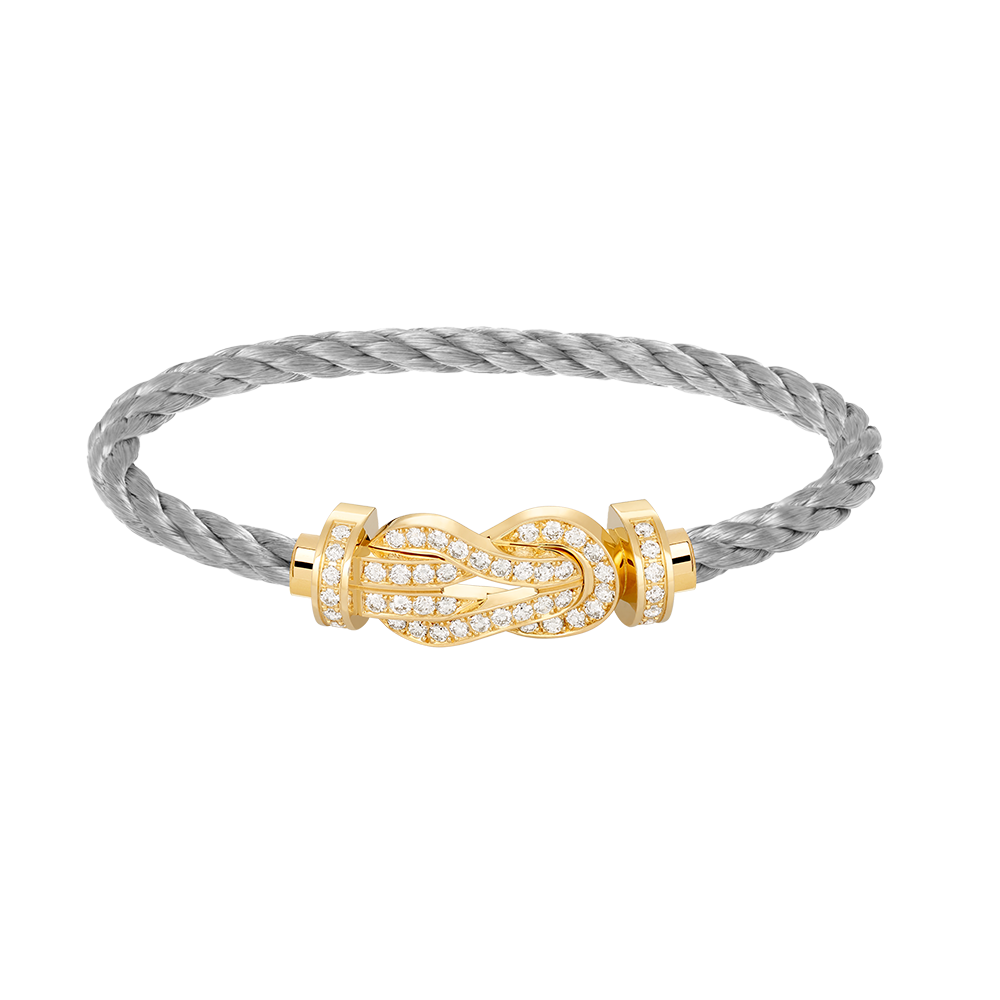 [Love More]CHANCE LARGE 8 FIGURE BUCKLE FULLDIAMOND BRACELET GOLD