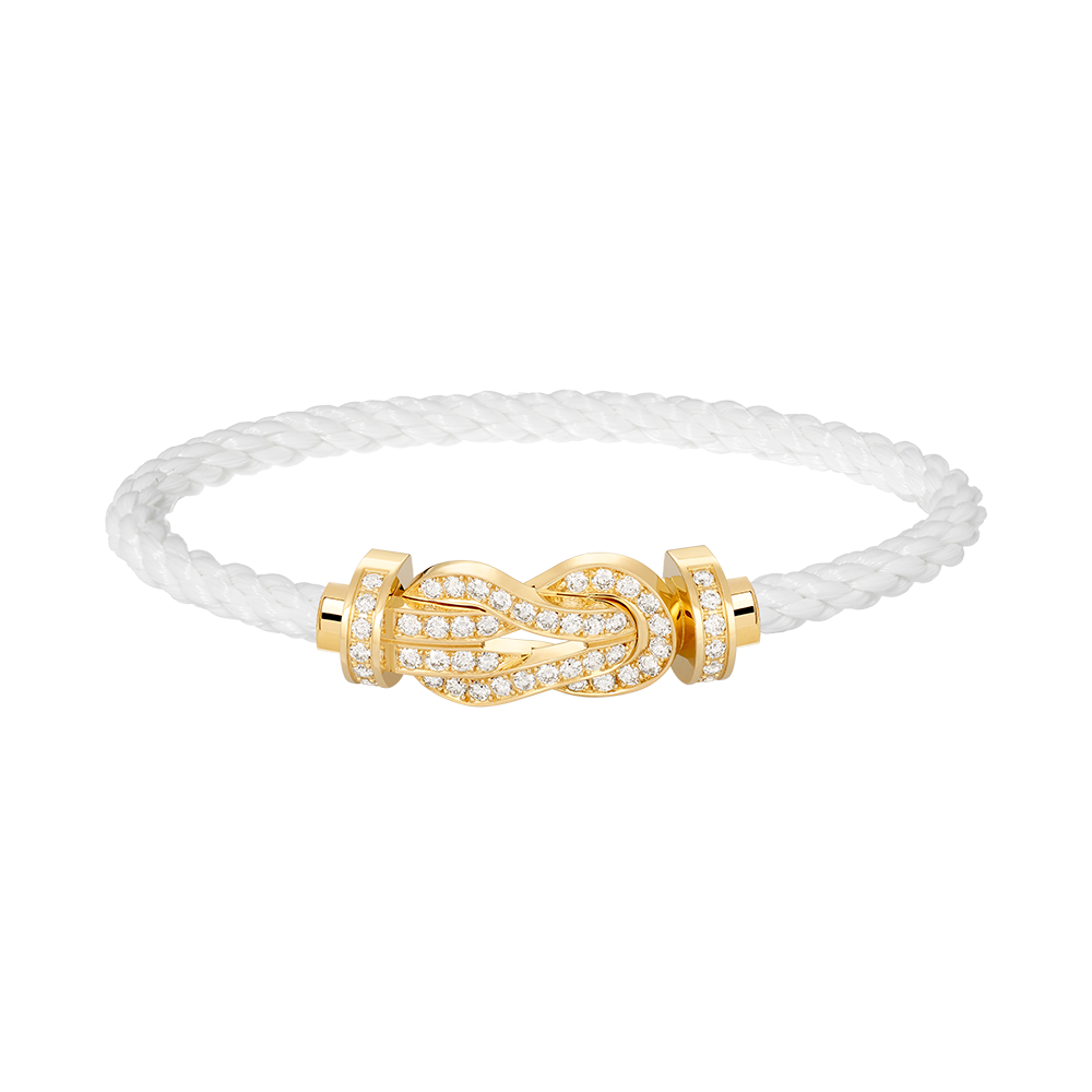 [Love More]CHANCE LARGE 8 FIGURE BUCKLE FULLDIAMOND BRACELET GOLD