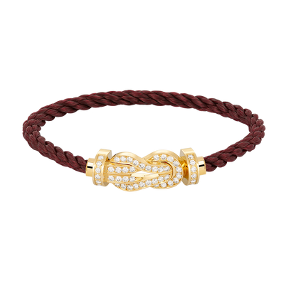 [Love More]CHANCE LARGE 8 FIGURE BUCKLE FULLDIAMOND BRACELET GOLD