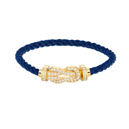 [Love More]CHANCE LARGE 8 FIGURE BUCKLE FULLDIAMOND BRACELET GOLD