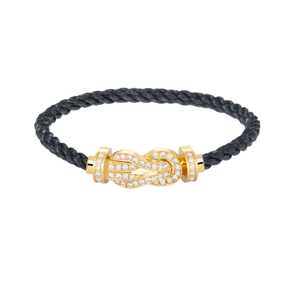 [Love More]CHANCE LARGE 8 FIGURE BUCKLE FULLDIAMOND BRACELET GOLD