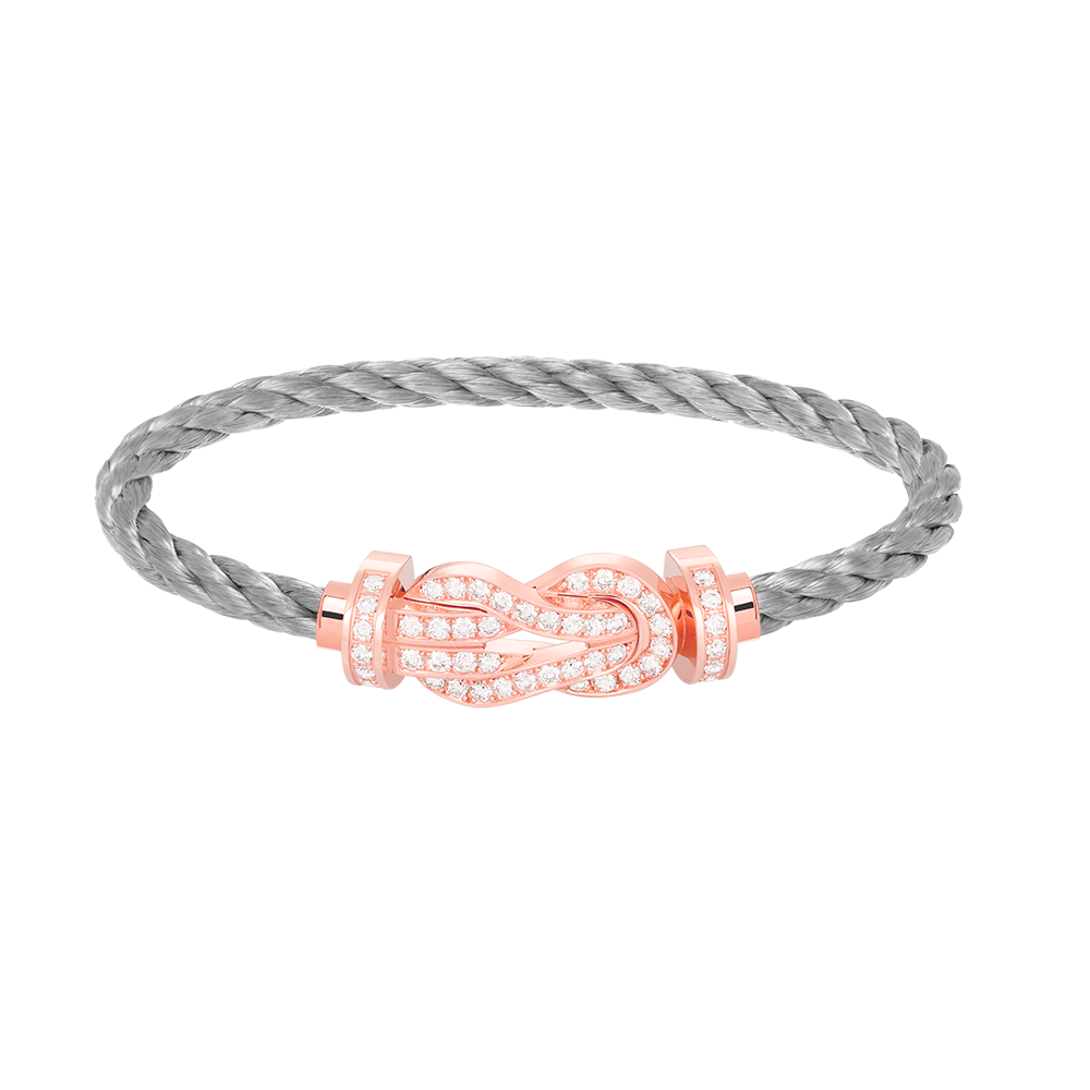 [Love More]CHANCE LARGE 8 FIGURE BUCKLE FULL DIAMOND BRACELET ROSE GOLD