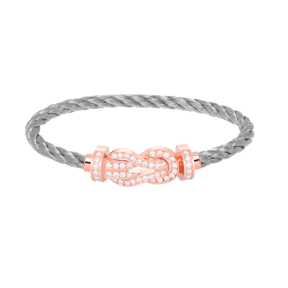 [Love More]CHANCE LARGE 8 FIGURE BUCKLE FULL DIAMOND BRACELET ROSE GOLD