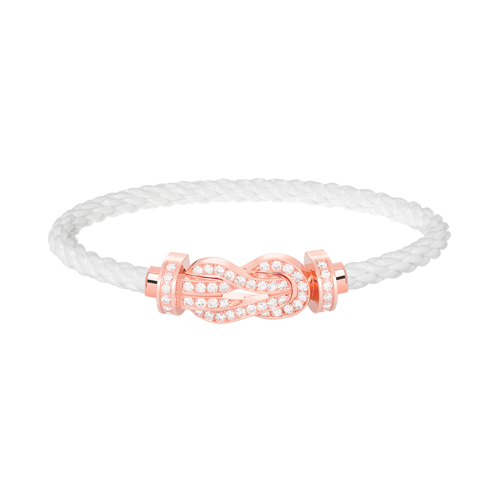 [Love More]CHANCE LARGE 8 FIGURE BUCKLE FULL DIAMOND BRACELET ROSE GOLD