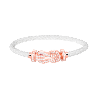 [Love More]CHANCE LARGE 8 FIGURE BUCKLE FULL DIAMOND BRACELET ROSE GOLD