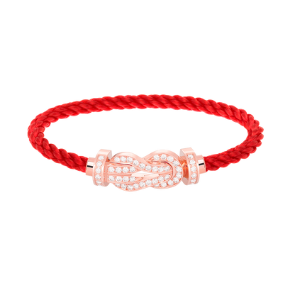 [Love More]CHANCE LARGE 8 FIGURE BUCKLE FULL DIAMOND BRACELET ROSE GOLD