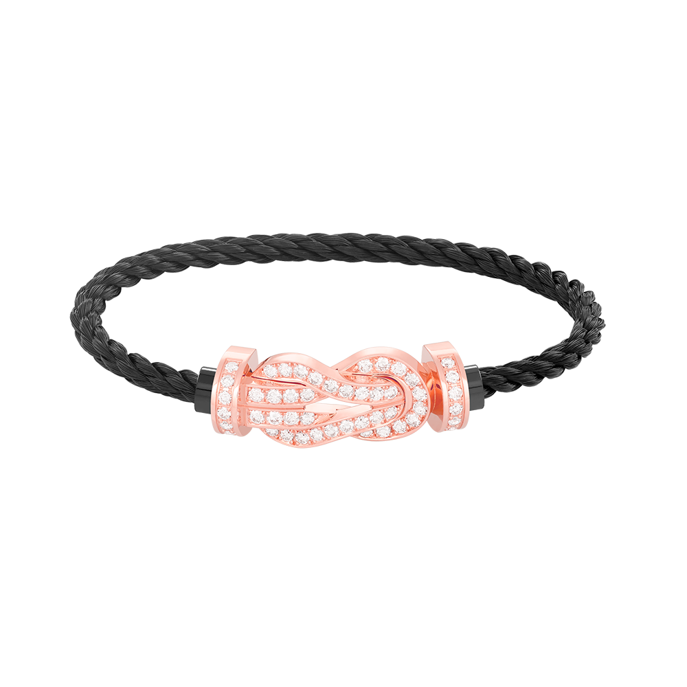 [Love More]CHANCE LARGE 8 FIGURE BUCKLE FULL DIAMOND BRACELET ROSE GOLD