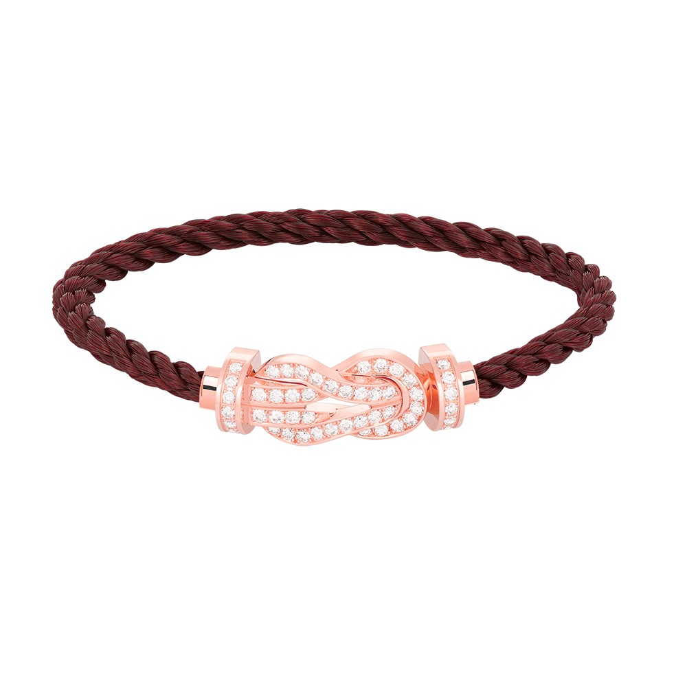 [Love More]CHANCE LARGE 8 FIGURE BUCKLE FULL DIAMOND BRACELET ROSE GOLD