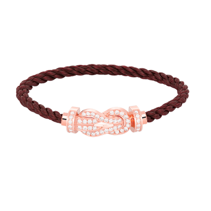 [Love More]CHANCE LARGE 8 FIGURE BUCKLE FULL DIAMOND BRACELET ROSE GOLD