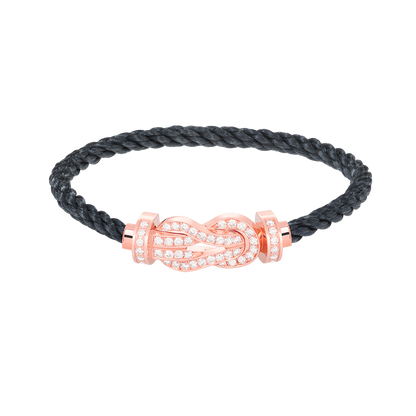 [Love More]CHANCE LARGE 8 FIGURE BUCKLE FULL DIAMOND BRACELET ROSE GOLD