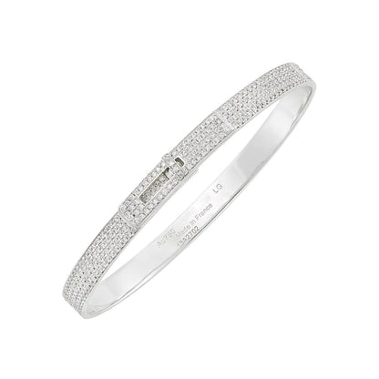 [Love More]HM KELLY BRACELET IN SILVER AND FULL PAVE DIAMOND