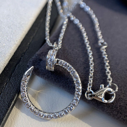 [Love More]JUSTE NECKLACE SILVER DIAMONDS