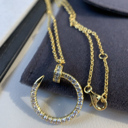 [Love More]JUSTE NECKLACE GOLD DIAMONDS