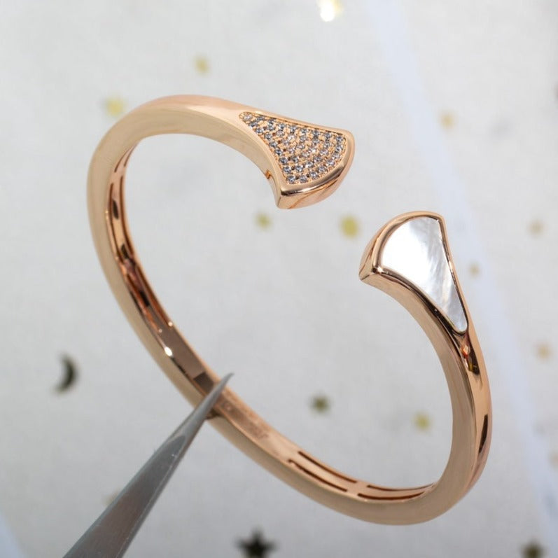 [Love More]DREAM BRACELET OPEN PINK GOLD MOP DIAMOND