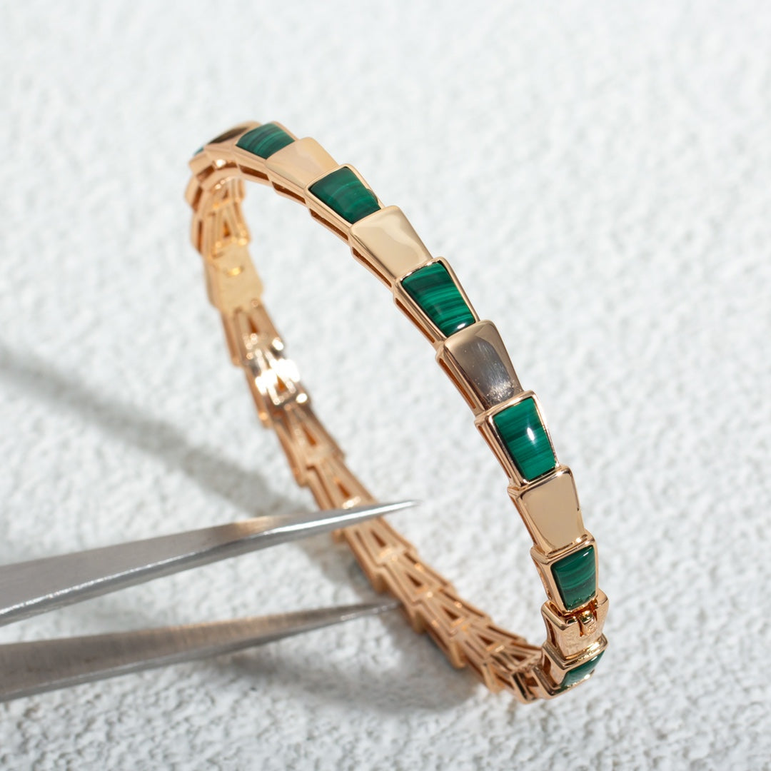 [Love More]SERPENTI BRACELET PINK GOLD MALACHITE