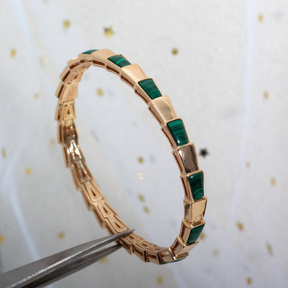 [Love More]SERPENTI BRACELET PINK GOLD MALACHITE