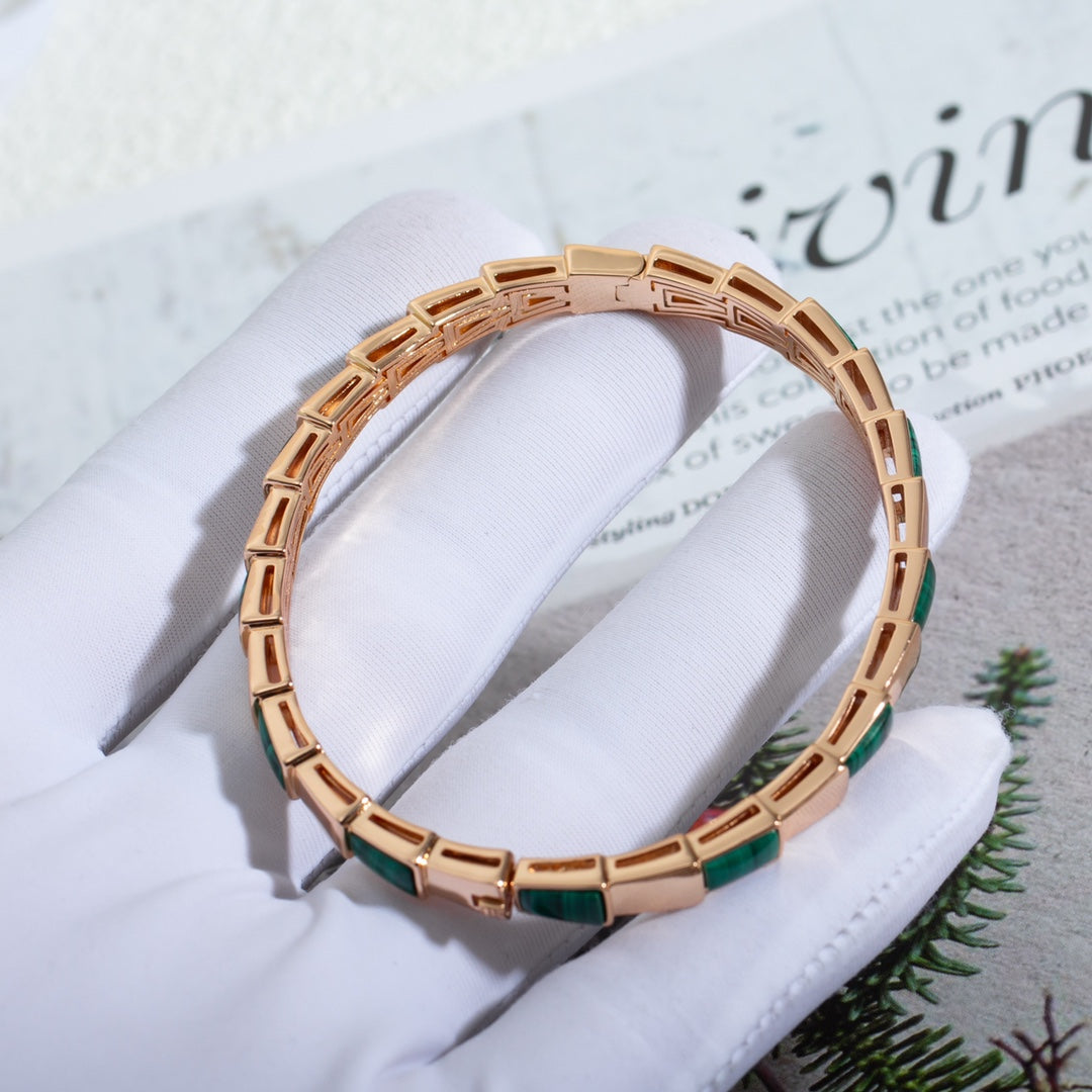 [Love More]SERPENTI BRACELET PINK GOLD MALACHITE