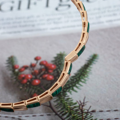 [Love More]SERPENTI BRACELET PINK GOLD MALACHITE