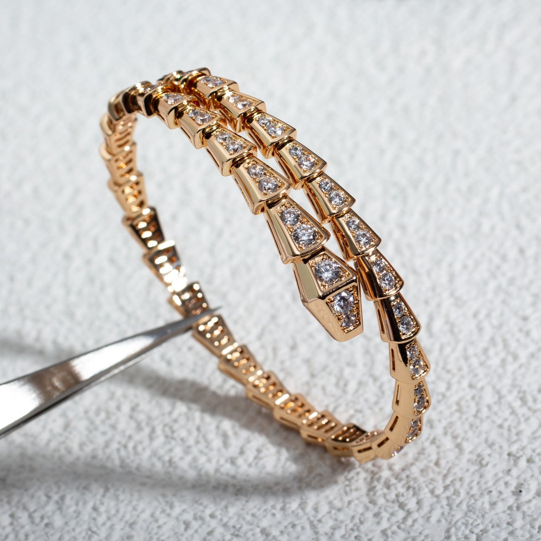 [Love More]SERPENTI BRACELET 6.8MM PINK GOLD DIAMOND