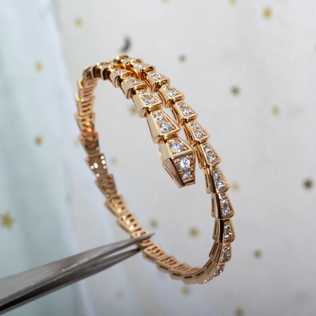 [Love More]SERPENTI BRACELET 6.8MM PINK GOLD DIAMOND