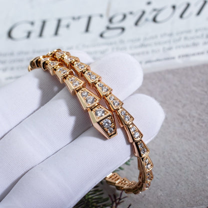 [Love More]SERPENTI BRACELET 6.8MM PINK GOLD DIAMOND