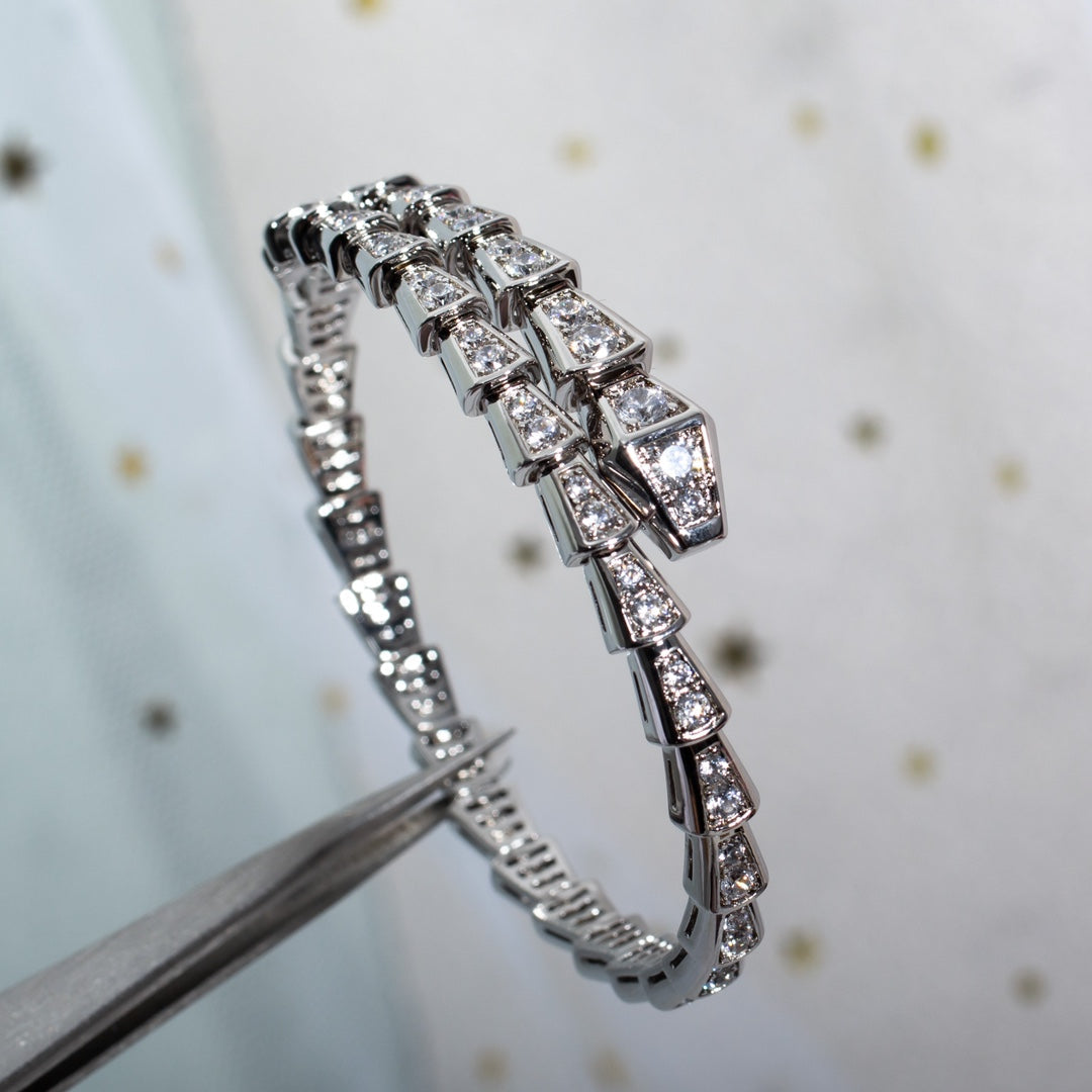 [Love More]SERPENTI BRACELET 6MM SILVER DIAMOND