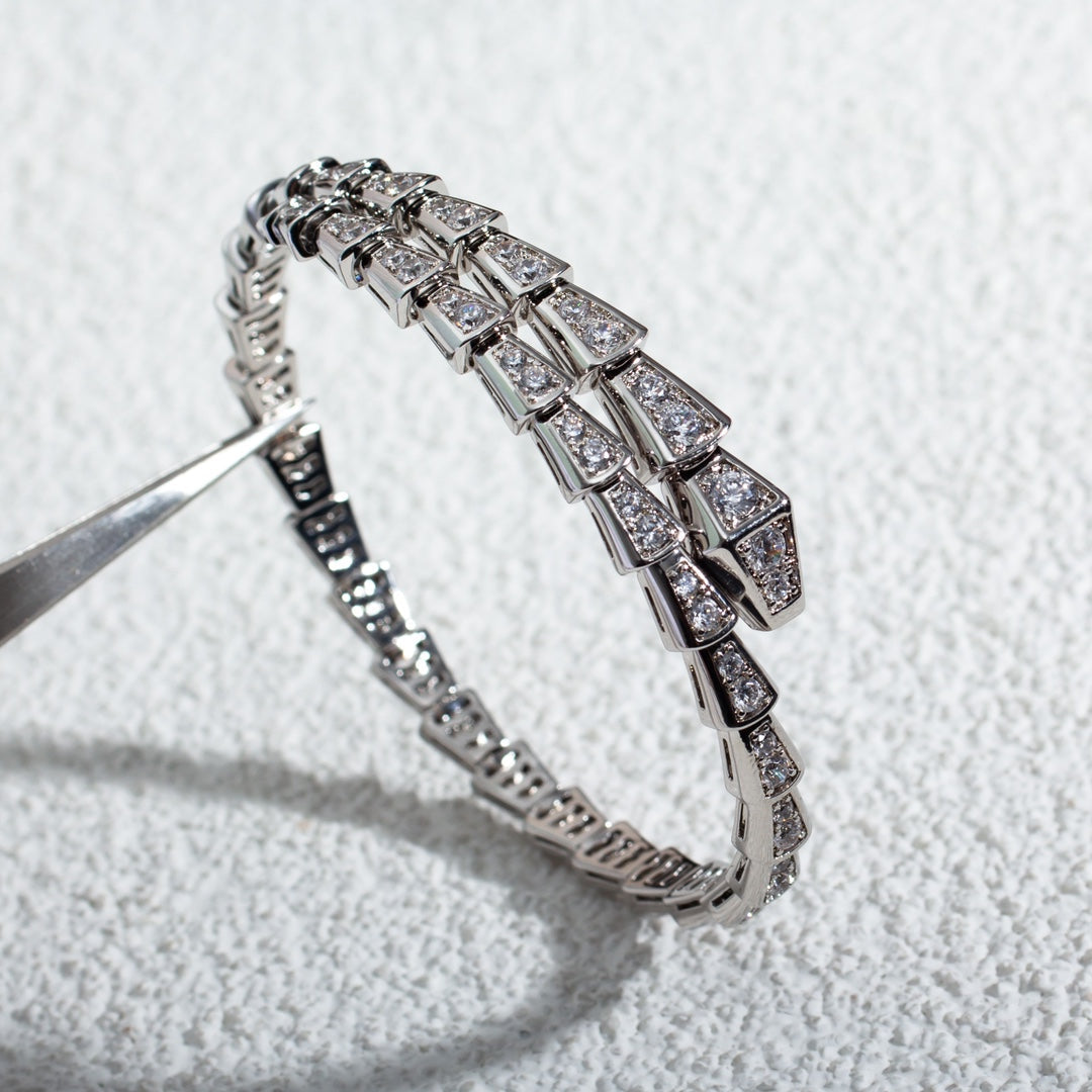 [Love More]SERPENTI BRACELET 6MM SILVER DIAMOND