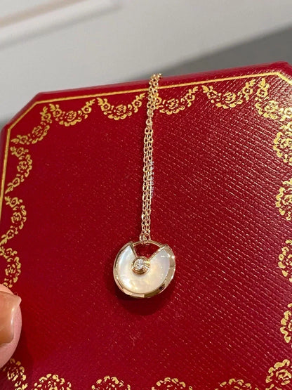 [Love More]AMULETTE ROSE GOLD MOP NECKLACE