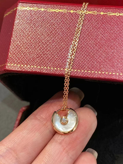 [Love More]AMULETTE ROSE GOLD MOP NECKLACE