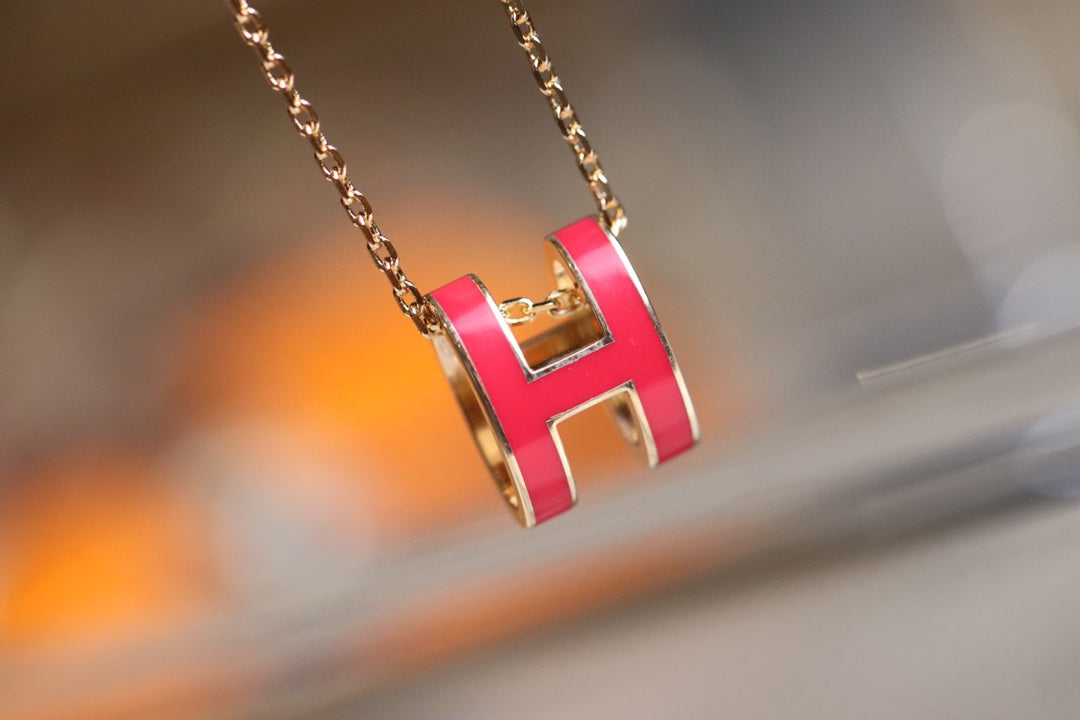 [Love More]POP H PEDANT PINK GOLD