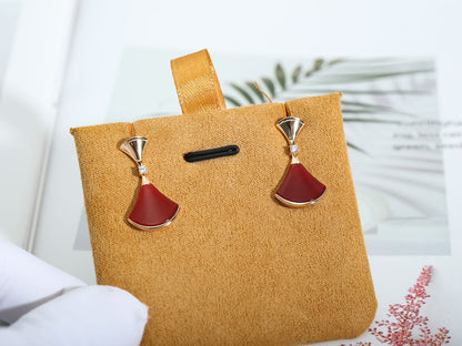 [Love More]DREAM Carnelian PINK GOLD EARRINGS