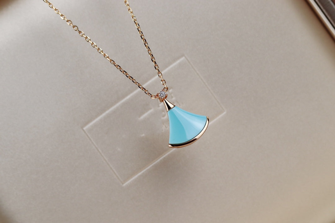 [Love More]DREAM NECKLACE TURQUOISE PINK GOLD