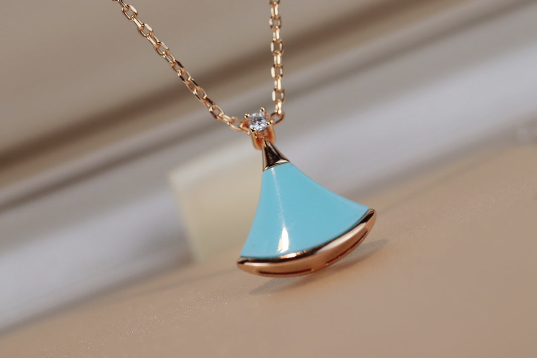 [Love More]DREAM NECKLACE TURQUOISE PINK GOLD