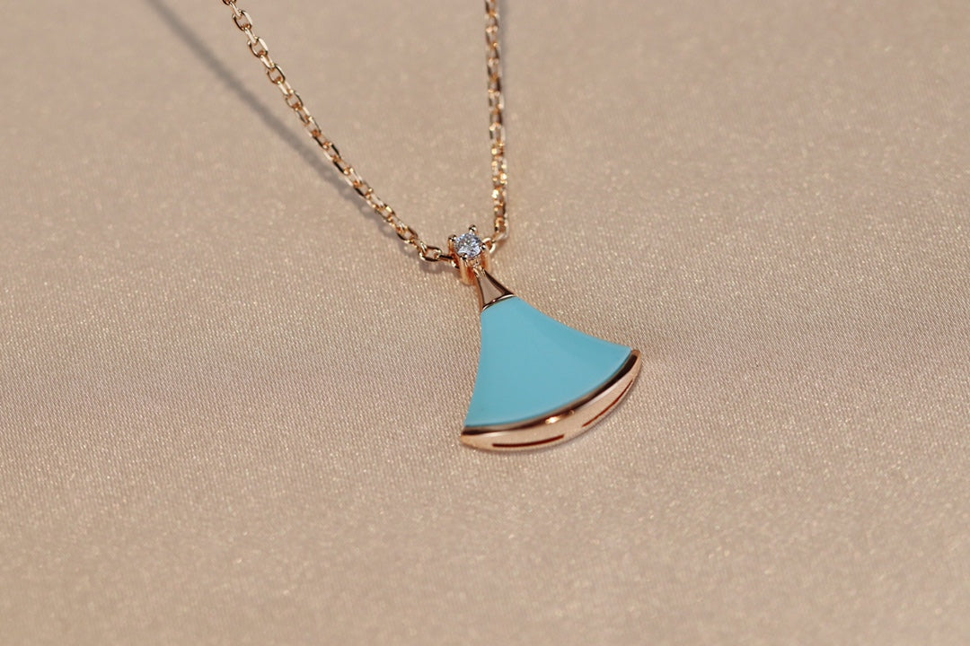 [Love More]DREAM NECKLACE TURQUOISE PINK GOLD