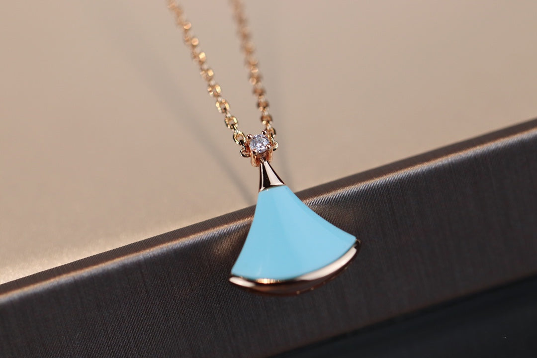 [Love More]DREAM NECKLACE TURQUOISE PINK GOLD