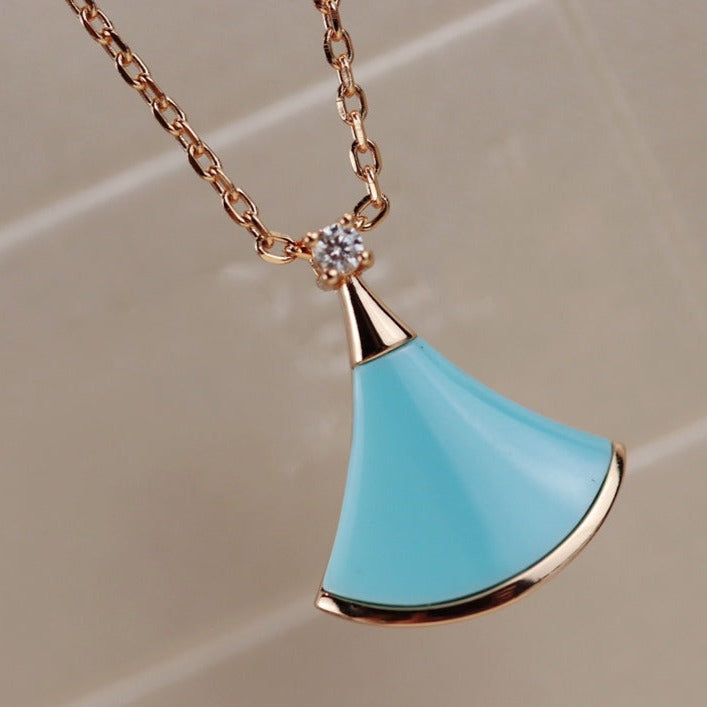 [Love More]DREAM NECKLACE TURQUOISE PINK GOLD