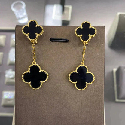 [Love More]CLOVER 2 MOTIFS  EARRINGS (MULTIPLE CHOICESC