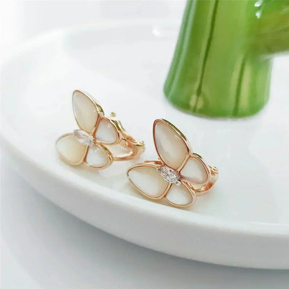 [Love More]BUTTERFLY MOP DIAMOND EARRINGS