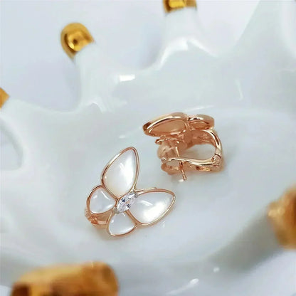 [Love More]BUTTERFLY MOP DIAMOND EARRINGS