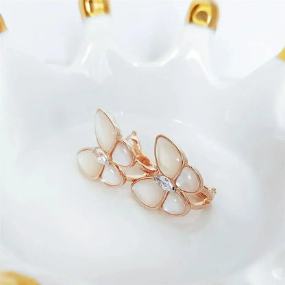 [Love More]BUTTERFLY MOP DIAMOND EARRINGS