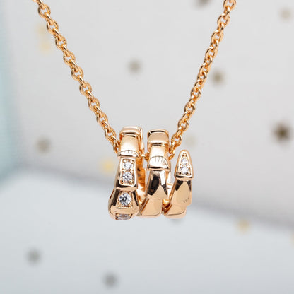 [Love More]SERPENTI PINK GOLD NECKLACE DIAMOND