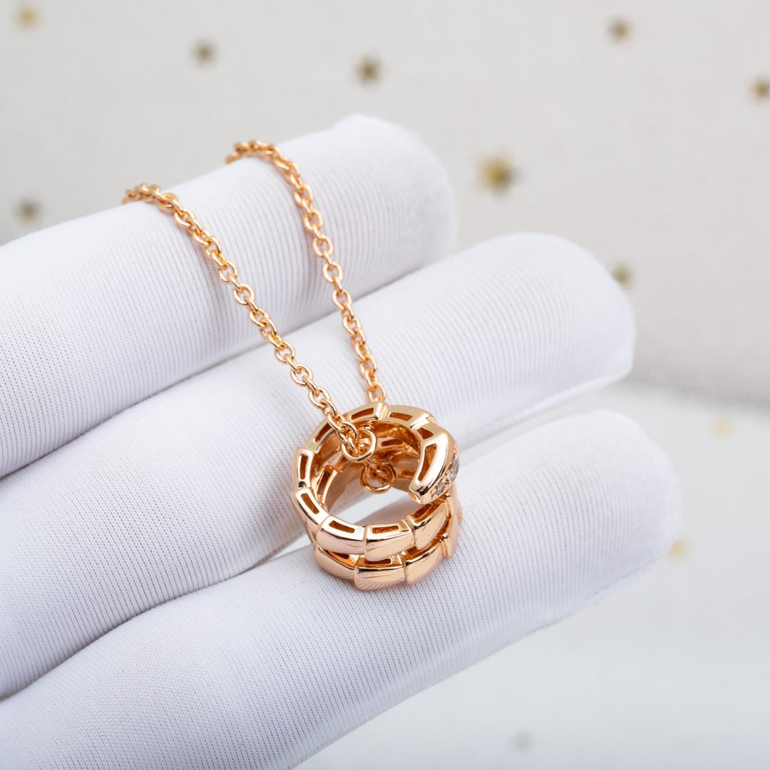 [Love More]SERPENTI PINK GOLD NECKLACE DIAMOND