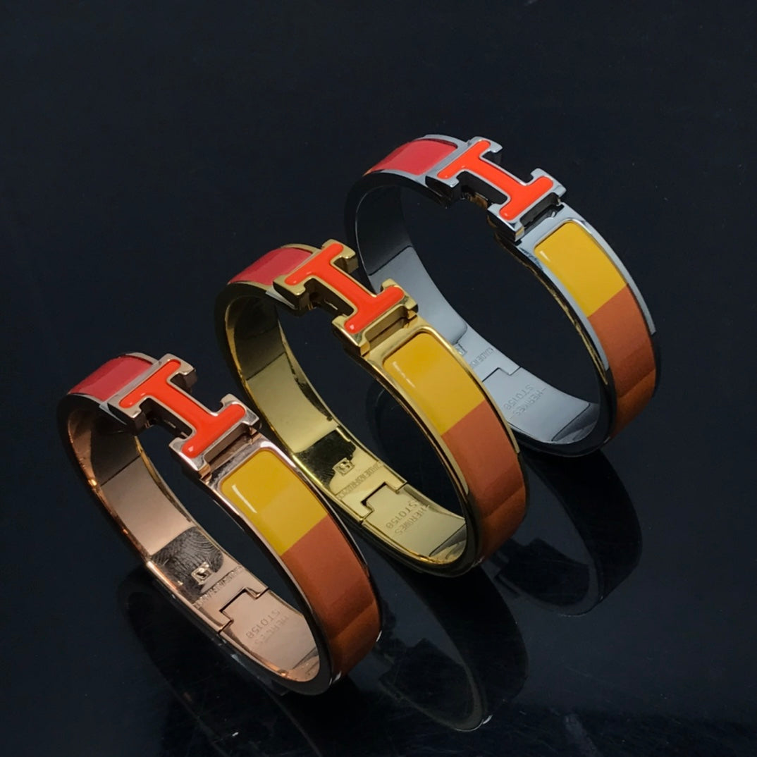 [Love More]H BRACELET ORANGE RAINBOW CERAMIC