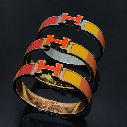 [Love More]H BRACELET ORANGE RAINBOW CERAMIC