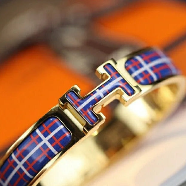 [Love More]H TARTAN BRACELET 12MM