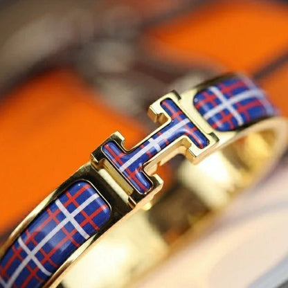 [Love More]H TARTAN BRACELET 12MM