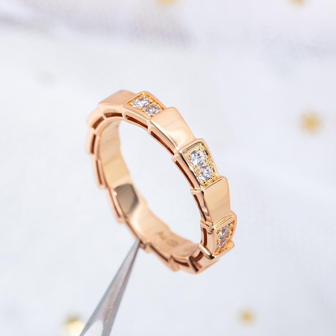 [Love More]SERPENTI RING PINK GOLD  3MM